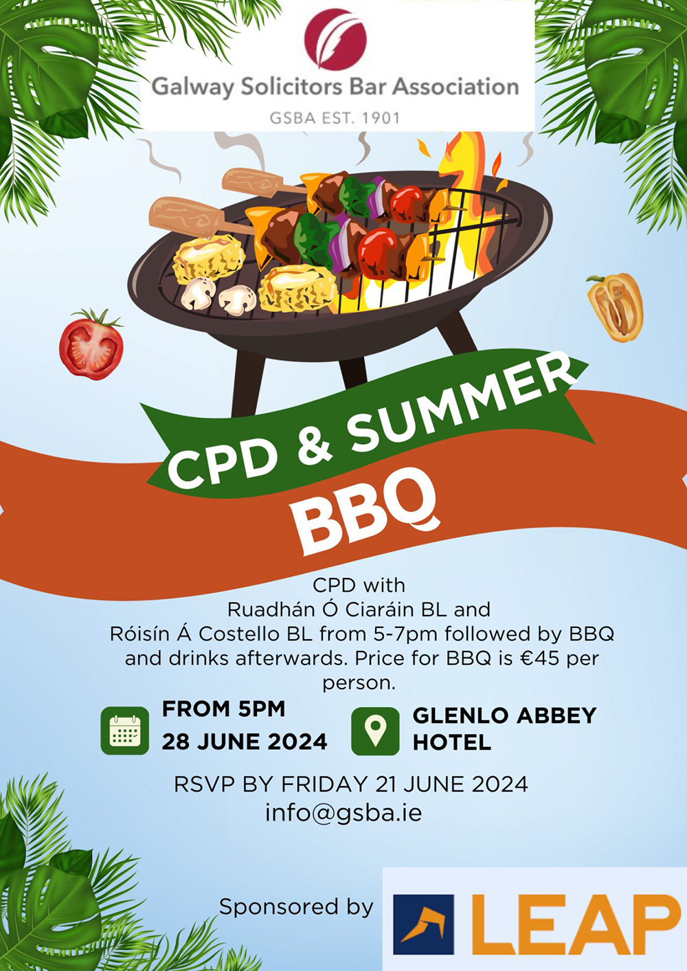 Galway solicitors to host CPD and summer BBQ