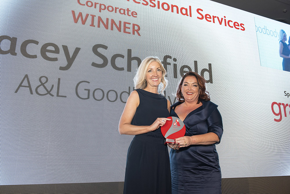 NI: #InPictures: A&L Goodbody partner Tracey Schofield claims prize at Women In Business Awards