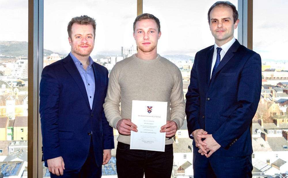NI: Law student Gary Simpson named inaugural winner of Eversheds Sutherland Prize
