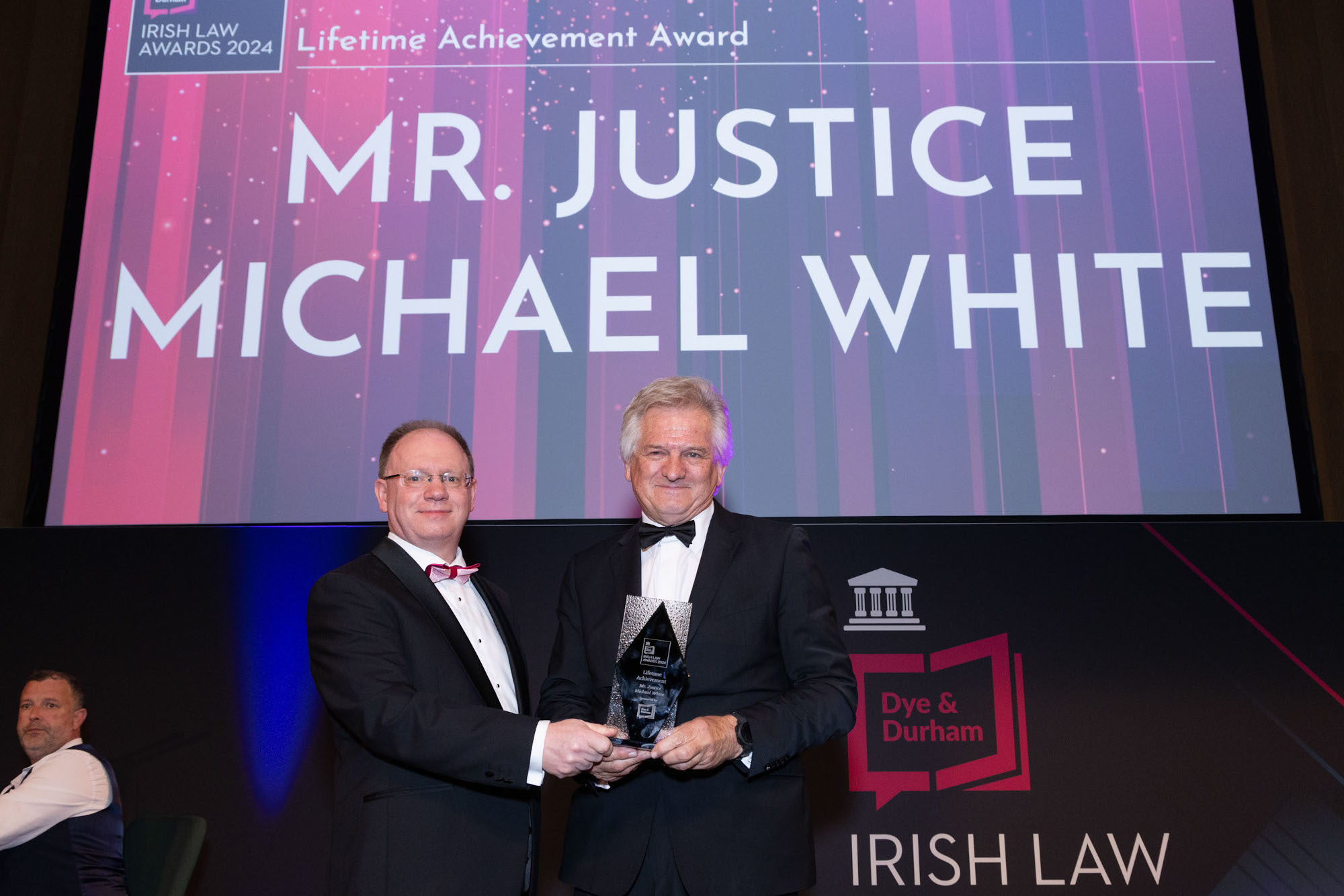 Mr Justice Michael White honoured at Irish Law Awards