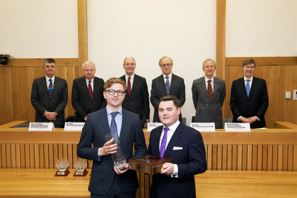#InPictures: Darragh Bollard and Eamonn Butler win Law Society moot