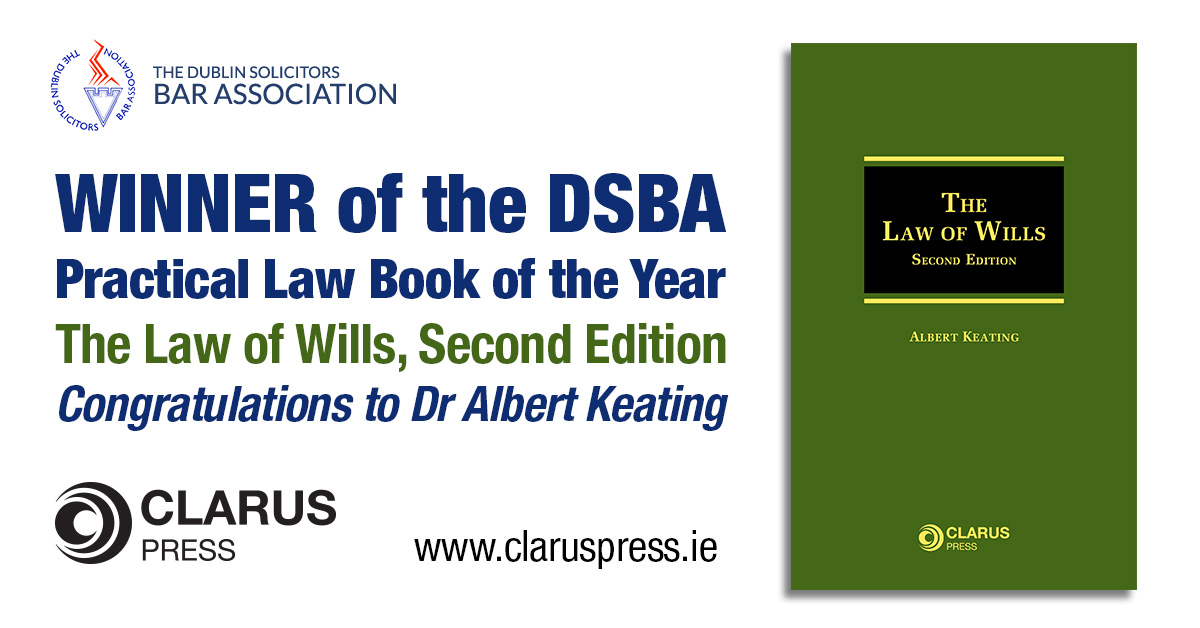 Dr Albert Keating's The Law of Wills recognised with accolade