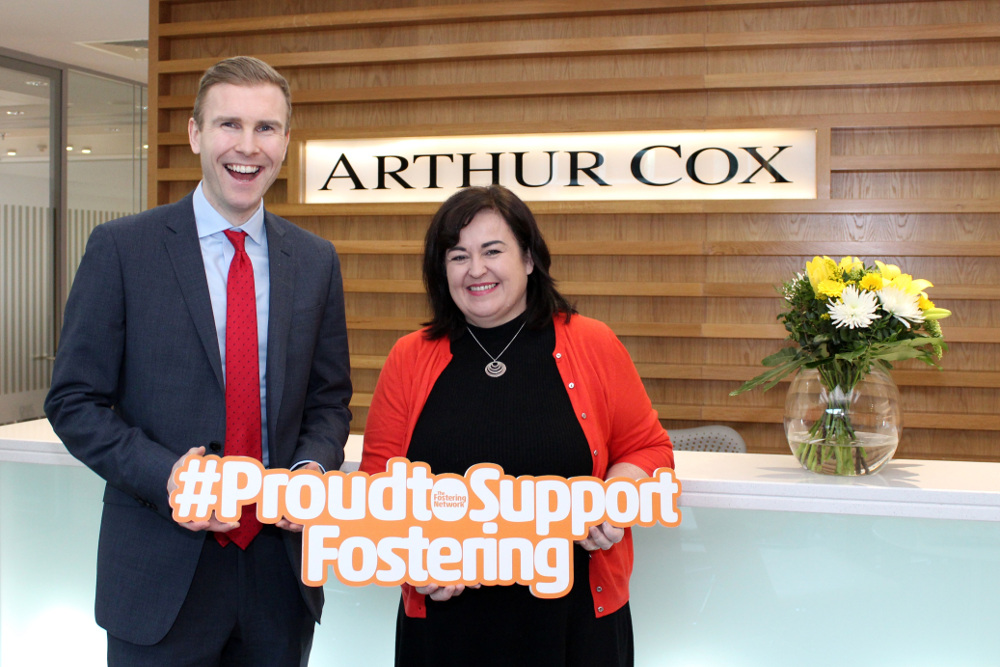 NI: Arthur Cox announces charity partnership with The Fostering Network