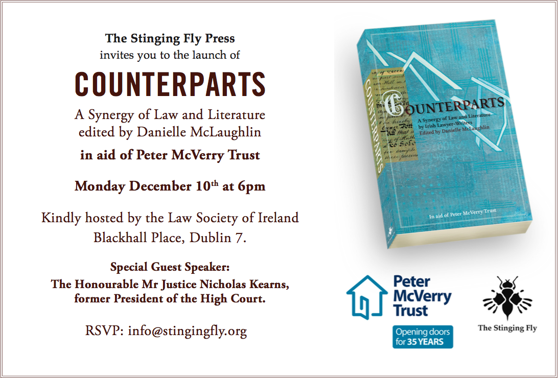 Dublin event: Launch of Counterparts – A Synergy of Law and Literature