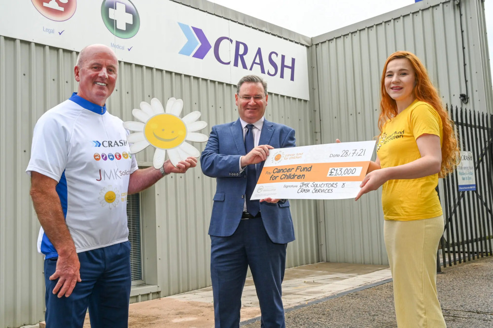 NI: JMK Solicitors raises £13,000 for children's cancer charity