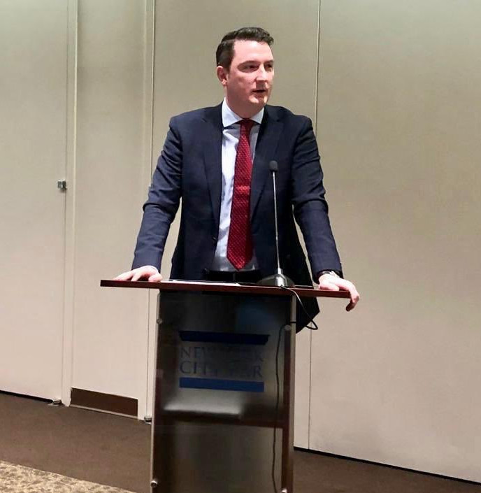 NI: John Finucane addresses New York lawyers on Stormont deal and Brexit