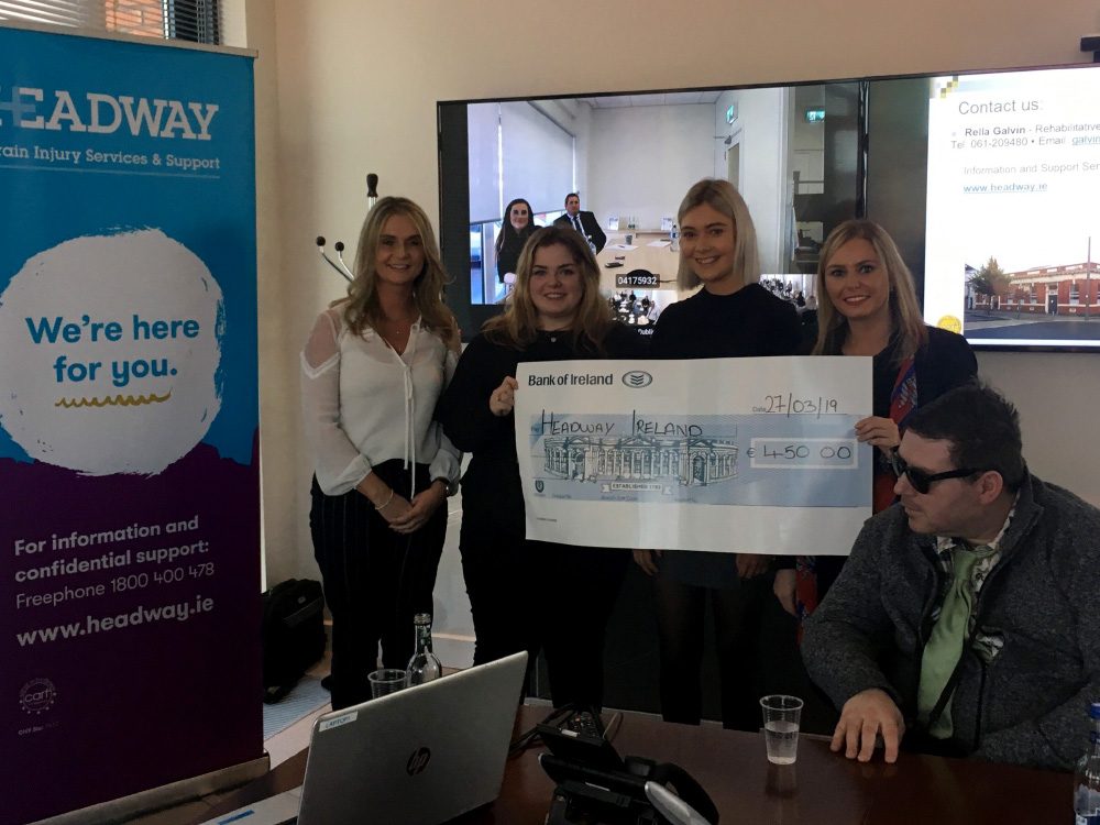 #InPictures: HOMS Solicitors presents €450 cheque to head injury charity