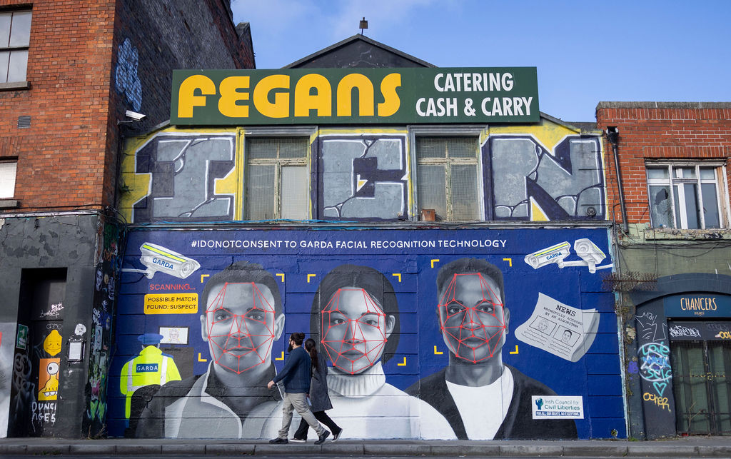 New mural opposes Garda use of facial recognition technology