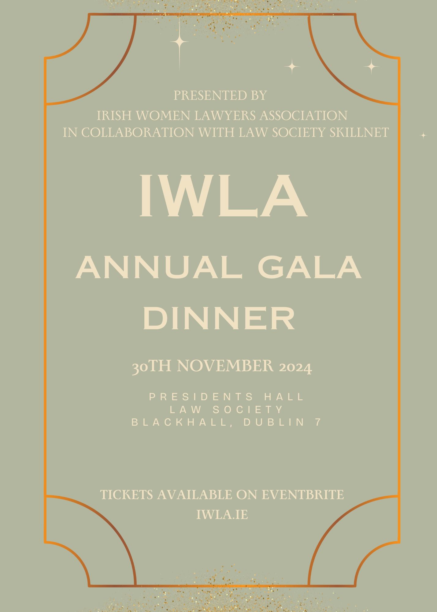 Tickets available for Irish Women Lawyers' Association 2024 gala dinner