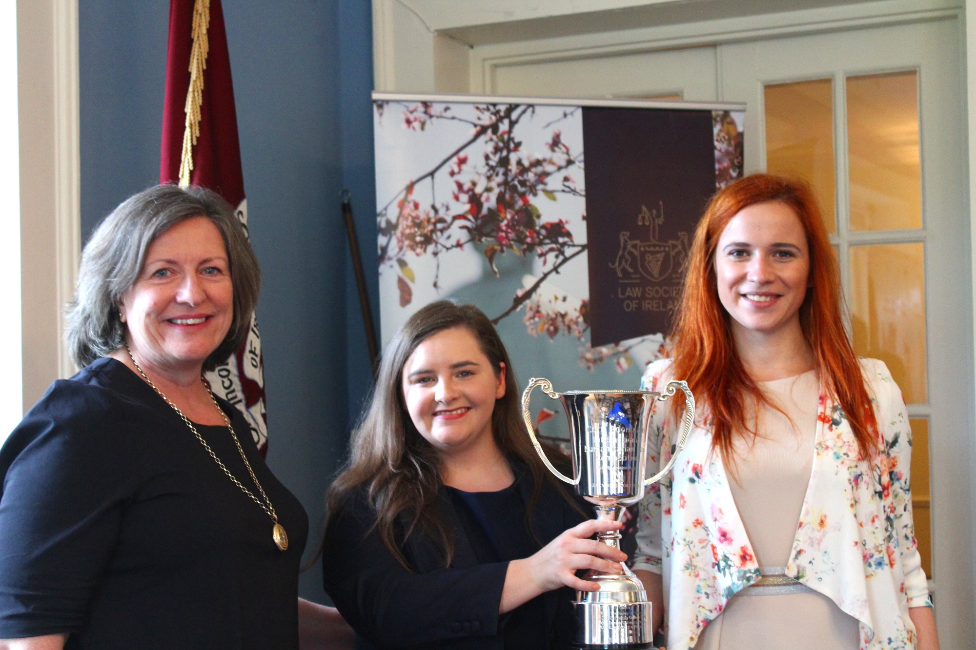 Trainee solicitors Grainne Hussey and Aneta Szczurek win Corn Adomnáin Cup