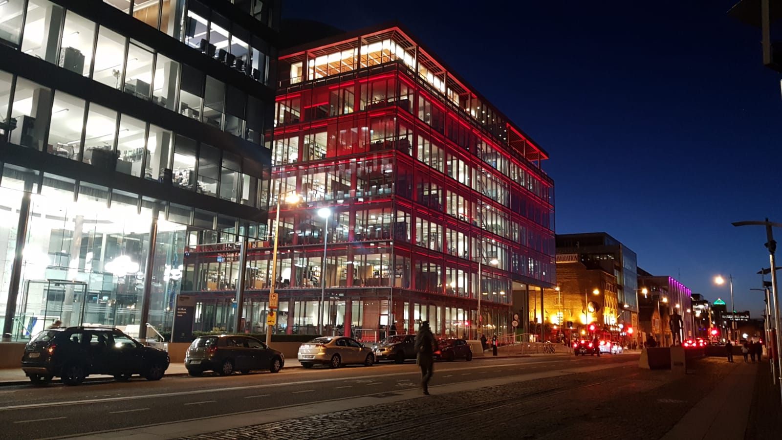 #InPictures: McCann FitzGerald office lit up for Dracula author