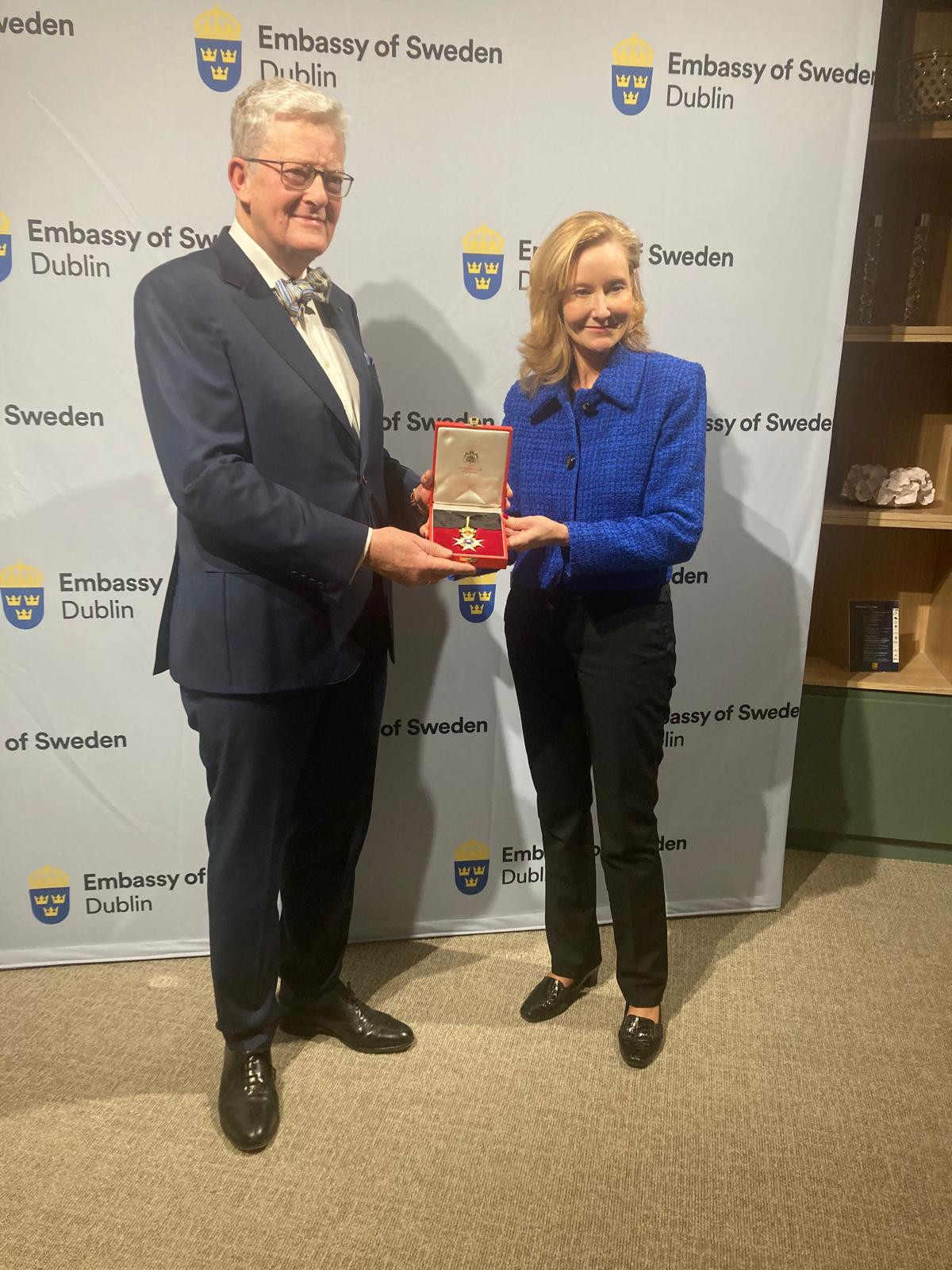 Paul Keane recognised at Swedish embassy event