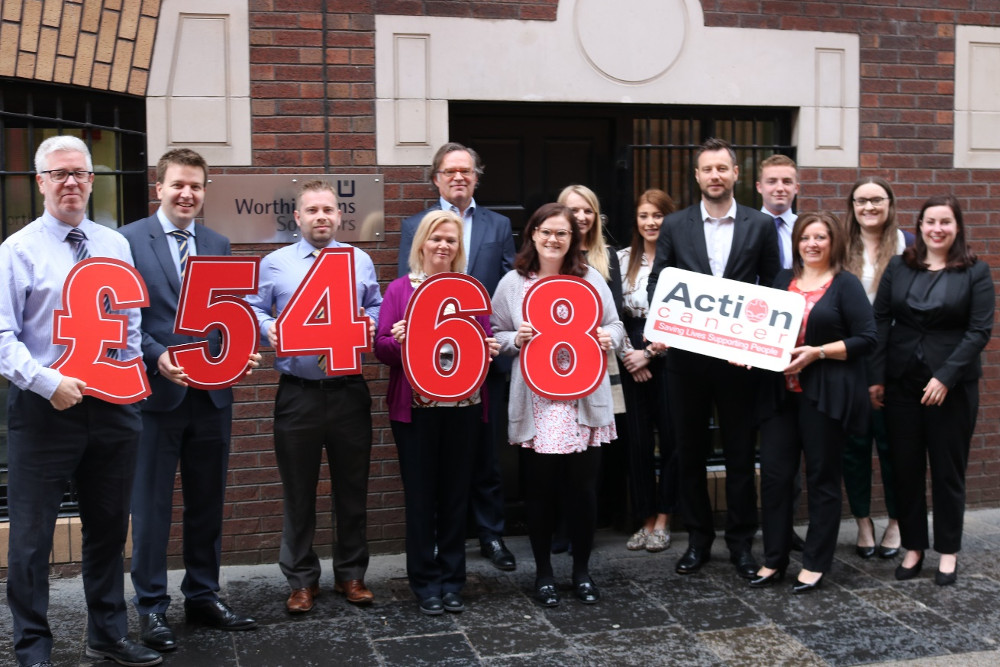 NI: Worthingtons Solicitors raises over £5,400 for cancer charity